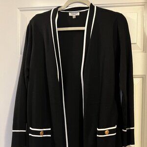 Essentials Milano long sweater with gold buttons, size Large